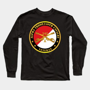 Alpha Troop, 240th Cavalry Branch Veteran - Red - White X 300 Long Sleeve T-Shirt